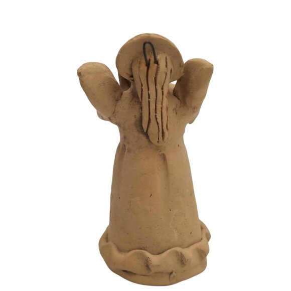 4 Handmade Mexican Terracotta Angel Ornament Figurine Set Musician Angels - Picture 7 of 13